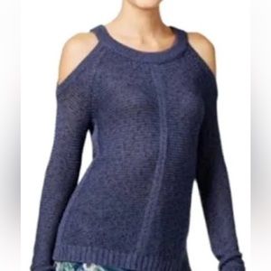 NWT INC Inkberry Cold Shoulder Sweater Sz S